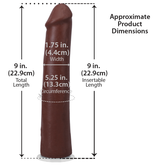 The Realistic Cock - With Removable Vac-U-Lock Suction Cup - ULTRASKYN - 9 Inch