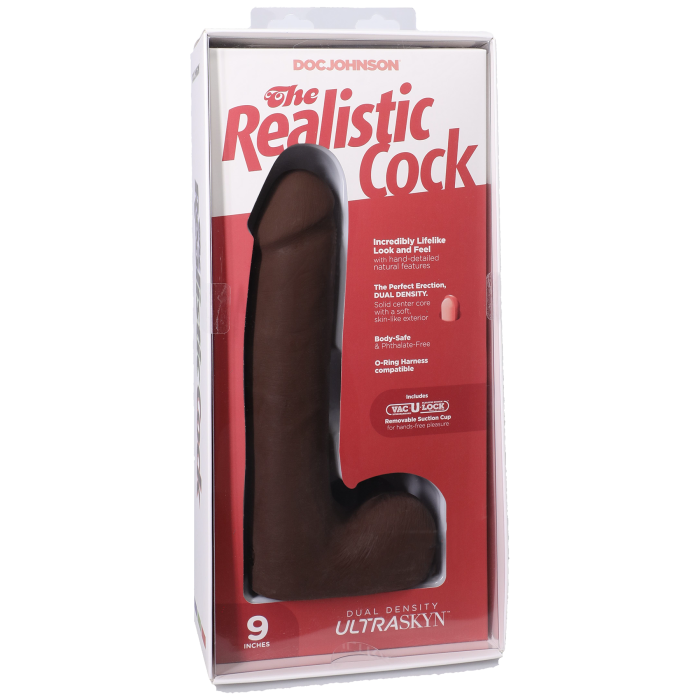 The Realistic Cock - With Removable Vac-U-Lock Suction Cup - ULTRASKYN - 9 Inch (with balls)