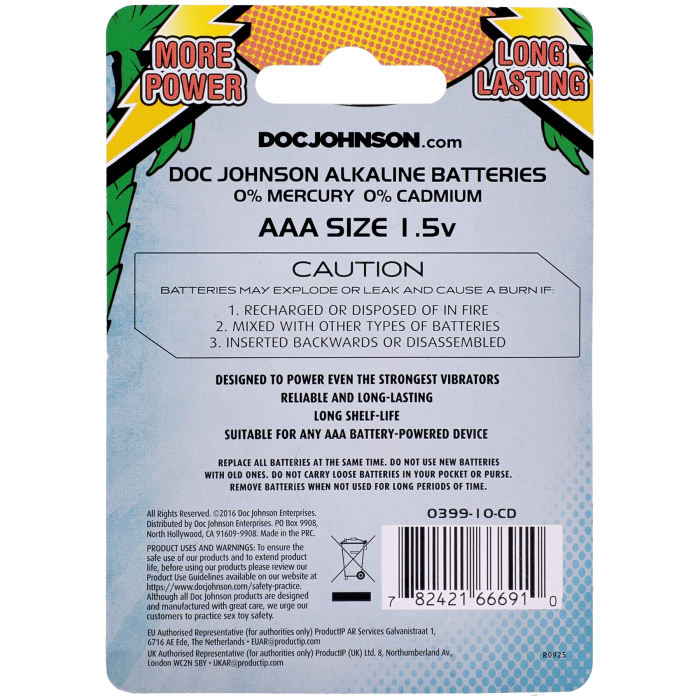 Doc Johnson Alkaline Batteries - 4 AAA