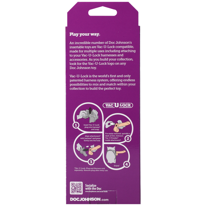 Vac-U-Lock - 7 Inch Thin ULTRASKYN Dong
