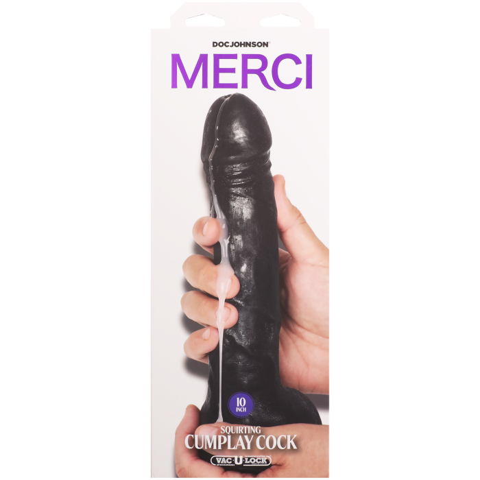 Merci - Squirting Cumplay Cock 10" - With Removable Vac-U-Lock Suction Cup - ULTRASKYN