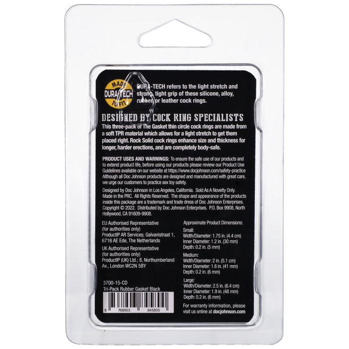 ROCK SOLID - Tri-Pack Rubber Gasket