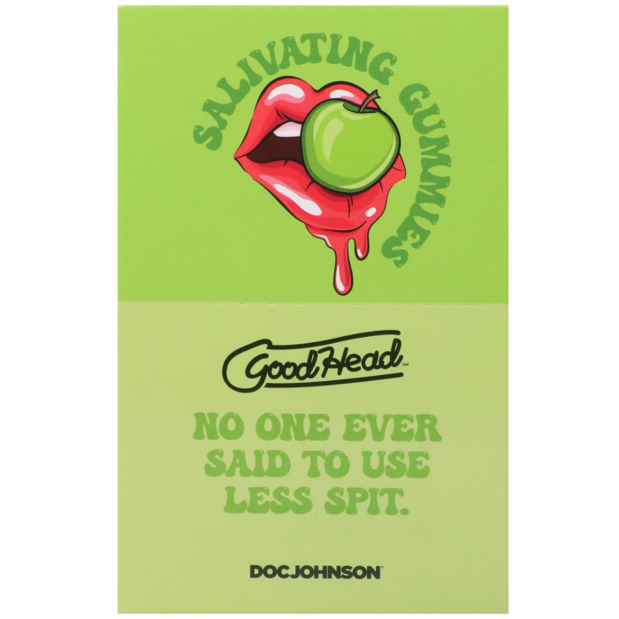 GoodHead - Salivating Gummies - 24 ct display (3 pcs per pouch) 12g - Green Apple