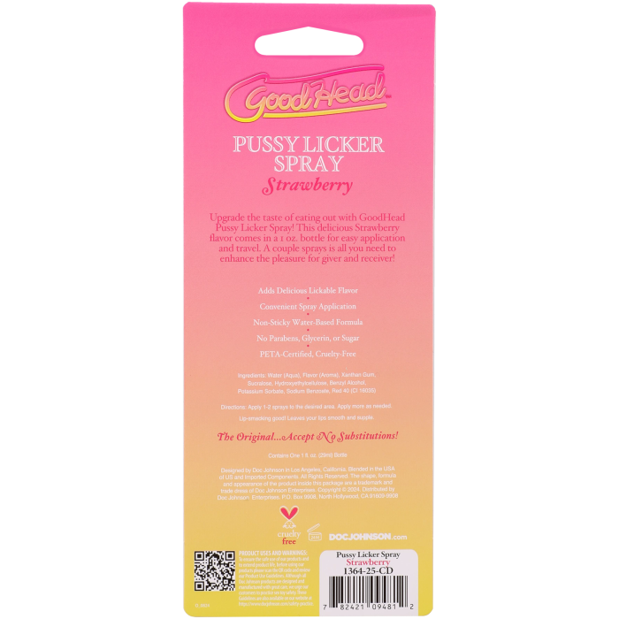 GoodHead - Pussy Licker Spray - Strawberry - 1 fl. oz.