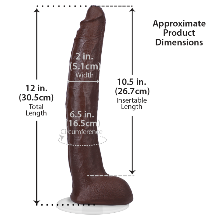 Signature Cocks - Damion Dayski - 12 Inch ULTRASKYN Cock with Removable Vac-U-Lock Suction Cup