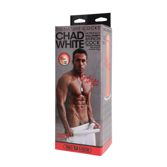 Signature Cocks - Chad White - 8.5 Inch ULTRASKYN Cock with Removable Vac-U-Lock Suction Cup