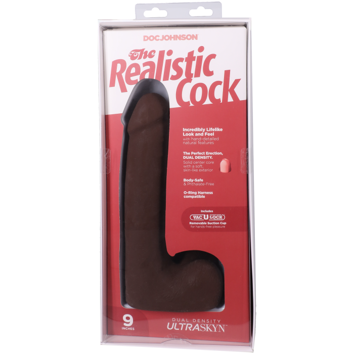 The Realistic Cock - With Removable Vac-U-Lock Suction Cup - ULTRASKYN - 9 Inch (with balls)
