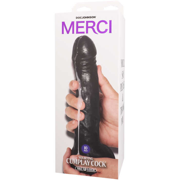 Merci - Squirting Cumplay Cock 10" - With Removable Vac-U-Lock Suction Cup - ULTRASKYN