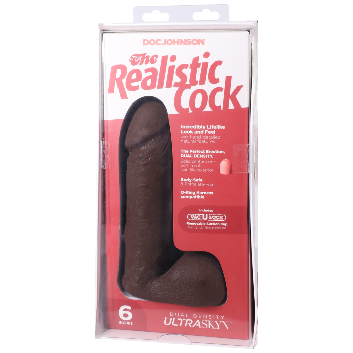 The Realistic Cock - With Removable Vac-U-Lock Suction Cup - ULTRASKYN - 6 Inch (with balls)