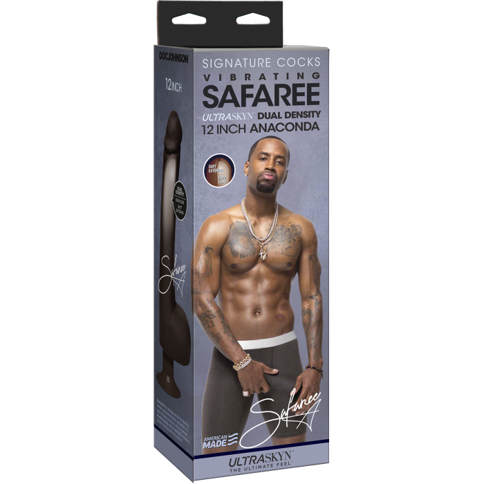 Signature Cocks - Safaree Samuels - Anaconda - Vibrating 12 Inch ULTRASKYN Cock