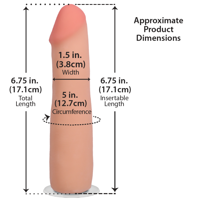 The Realistic Cock - With Removable Vac-U-Lock Suction Cup - ULTRASKYN - 7 Inch