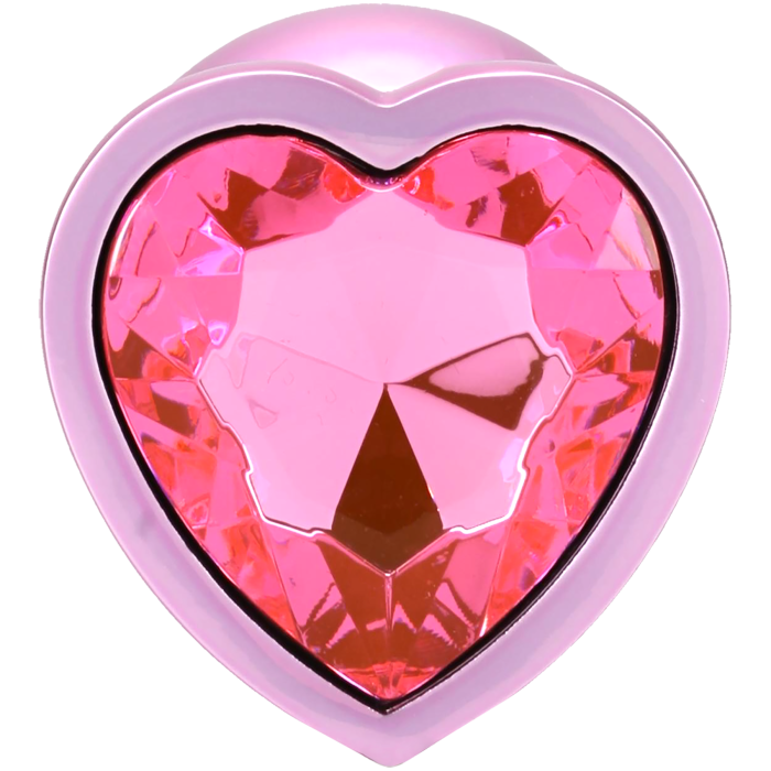 Booty Bling - Heart Diamond Jeweled Wearable Metal Plug - Large
