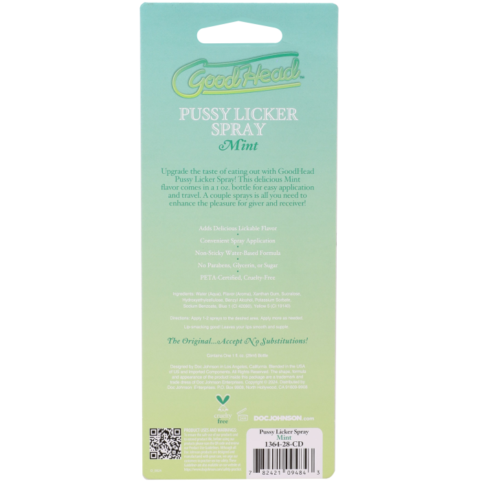 GoodHead - Pussy Licker Spray - Mint - 1 fl. oz.