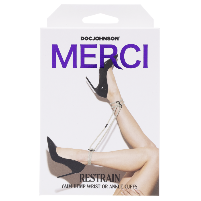 Merci - Restrain - 6mm Hemp Wrist or Ankle Cuffs