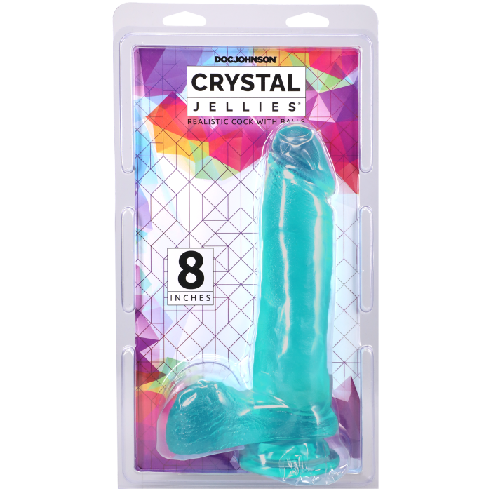 Crystal Jellies - 8 Inch Realistic Cock with Balls