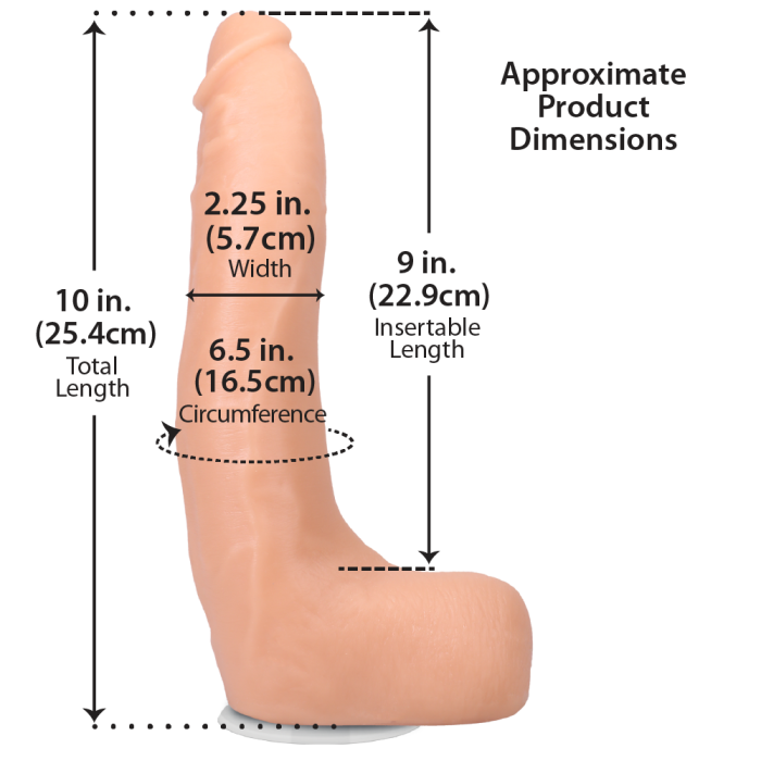 Signature Cocks - Dan Damage - 10 Inch ULTRASKYN Cock with Removable Vac-U-Lock Suction Cup