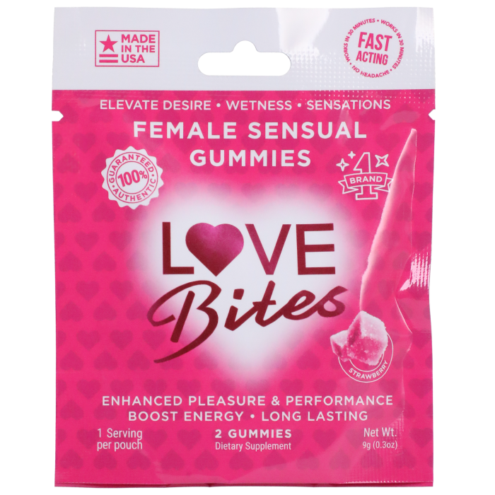 Love Bites - Female Sensual Gummies - 12 Pack Display (2 per pack)