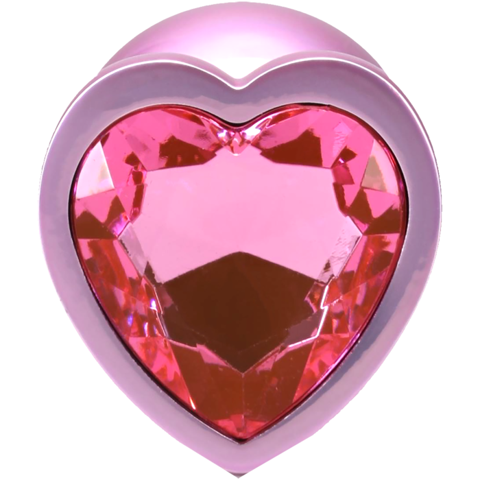 Booty Bling - Heart Diamond Jeweled Wearable Metal Plug - Medium