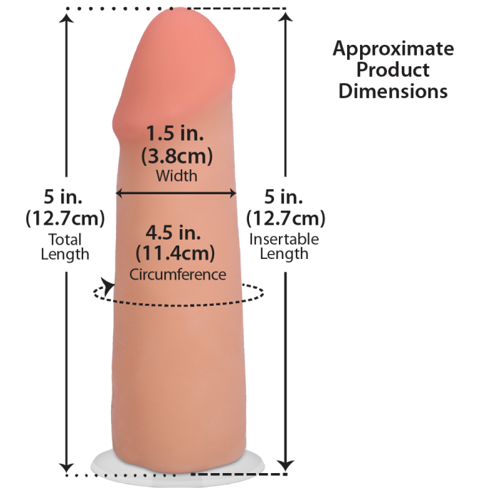 The Realistic Cock - With Removable Vac-U-Lock Suction Cup - ULTRASKYN - 5 Inch