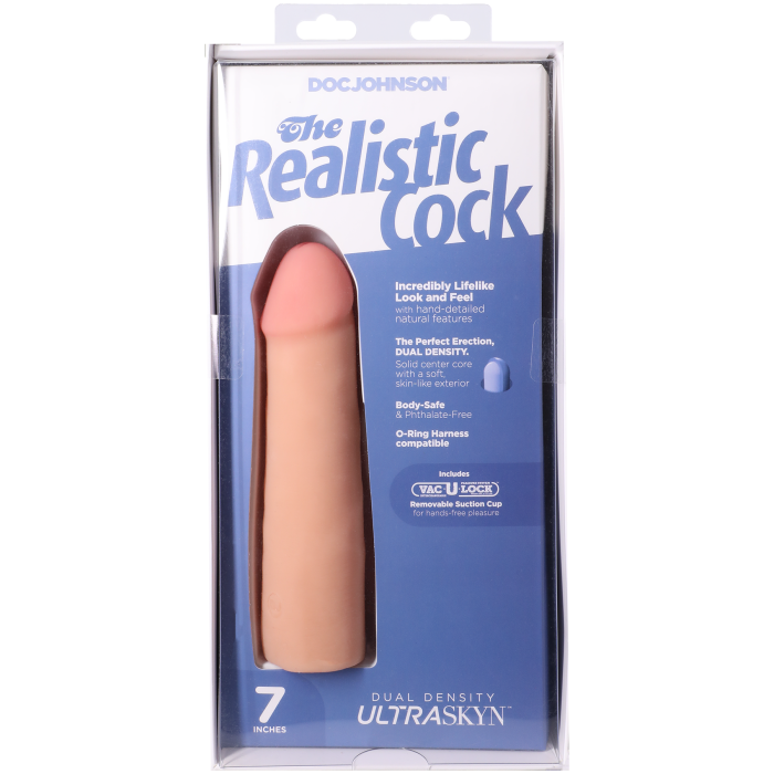 The Realistic Cock - With Removable Vac-U-Lock Suction Cup - ULTRASKYN - 7 Inch