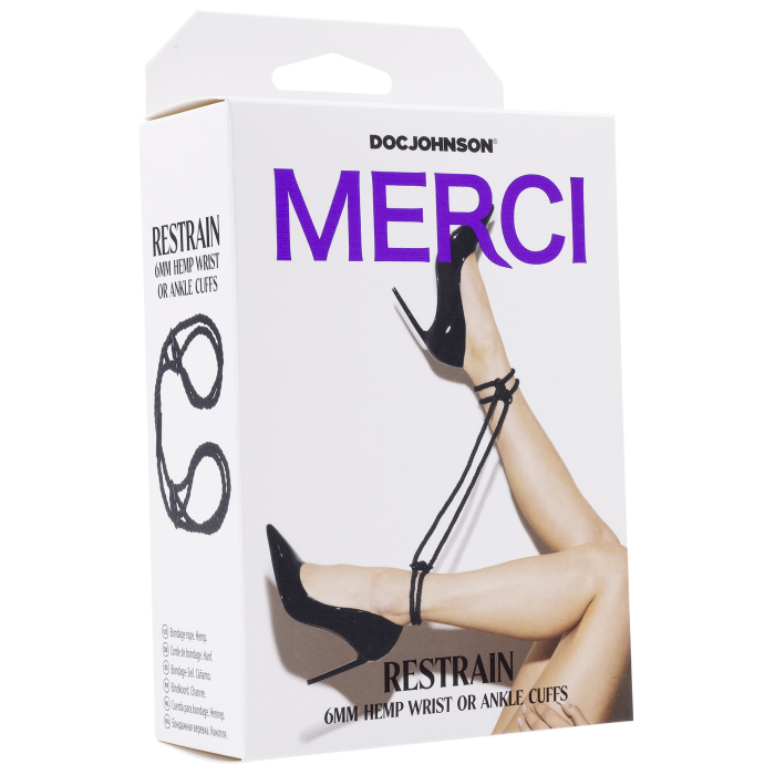 Merci - Restrain - 6mm Hemp Wrist or Ankle Cuffs