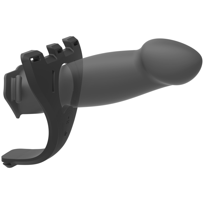 Body Extensions - BE Naughty 4-Piece Set - Rechargeable Vibrating Silicone Harness with 7" Bulbed / 7.5" Slim / 8" Large Dong