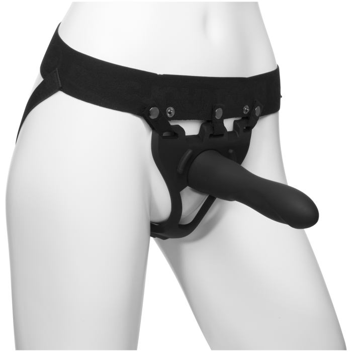 Body Extensions - BE Strong 2-Piece Set - Silicone Harness with 7.5" Slim Dong