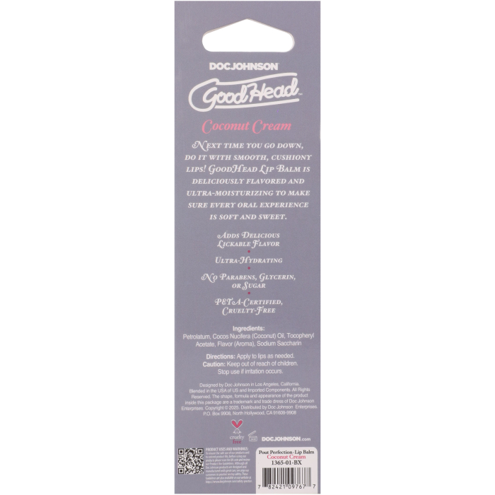 GoodHead - Pout Perfection - Lip Balm - .50 oz. - Coconut Cream