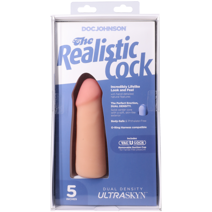 The Realistic Cock - With Removable Vac-U-Lock Suction Cup - ULTRASKYN - 5 Inch