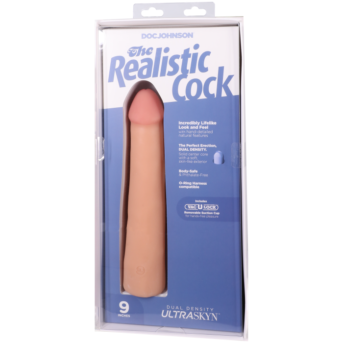 The Realistic Cock - With Removable Vac-U-Lock Suction Cup - ULTRASKYN - 9 Inch