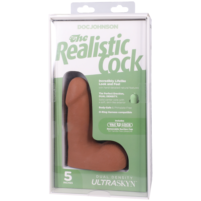 The Realistic Cock - With Removable Vac-U-Lock Suction Cup - ULTRASKYN - 5 Inch (with balls)