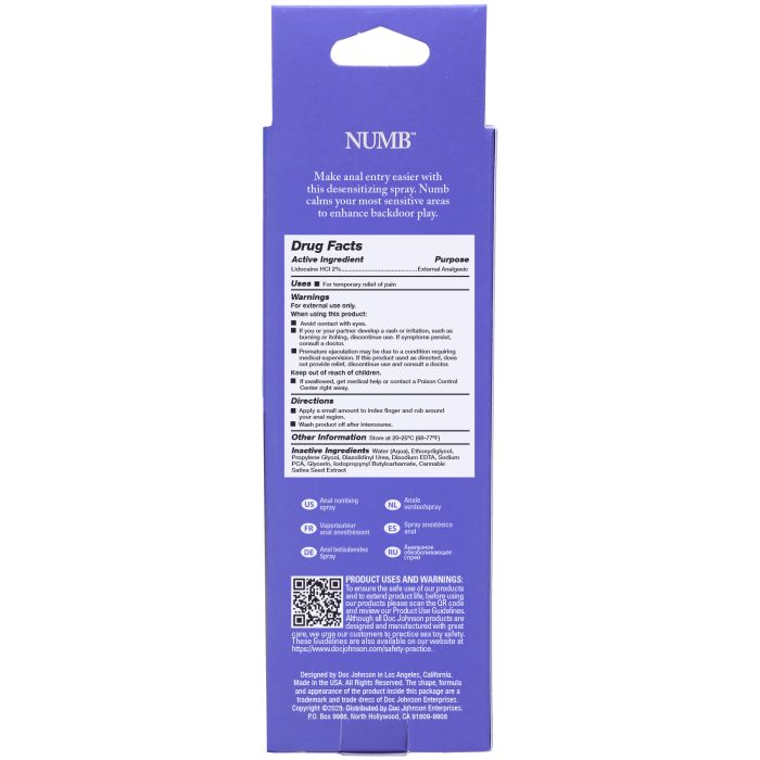 Intimate Enhancements - Numb - Anal Numbing Spray - 2 fl. oz.