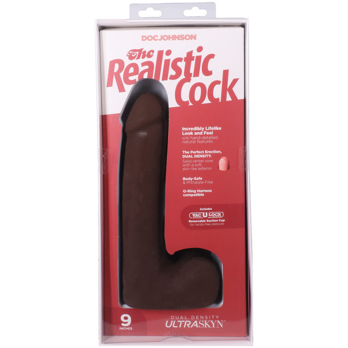 The Realistic Cock - With Removable Vac-U-Lock Suction Cup - ULTRASKYN - 9 Inch (with balls)