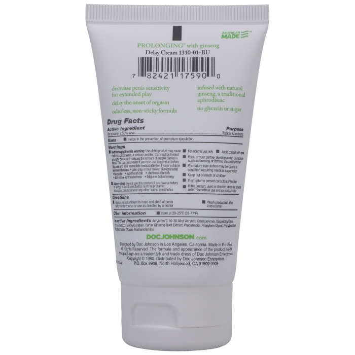 Intimate Enhancements - Prolonging with Ginseng - Delay Cream