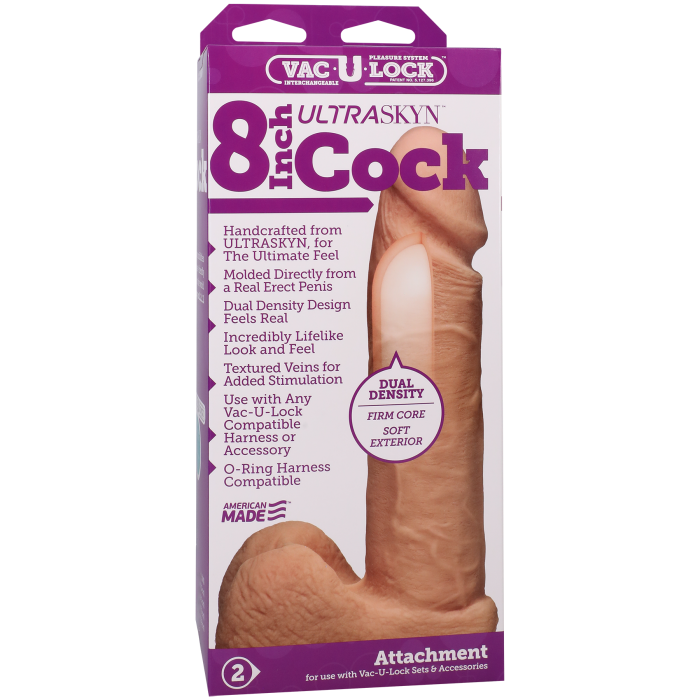 Vac-U-Lock - 8 Inch ULTRASKYN Cock