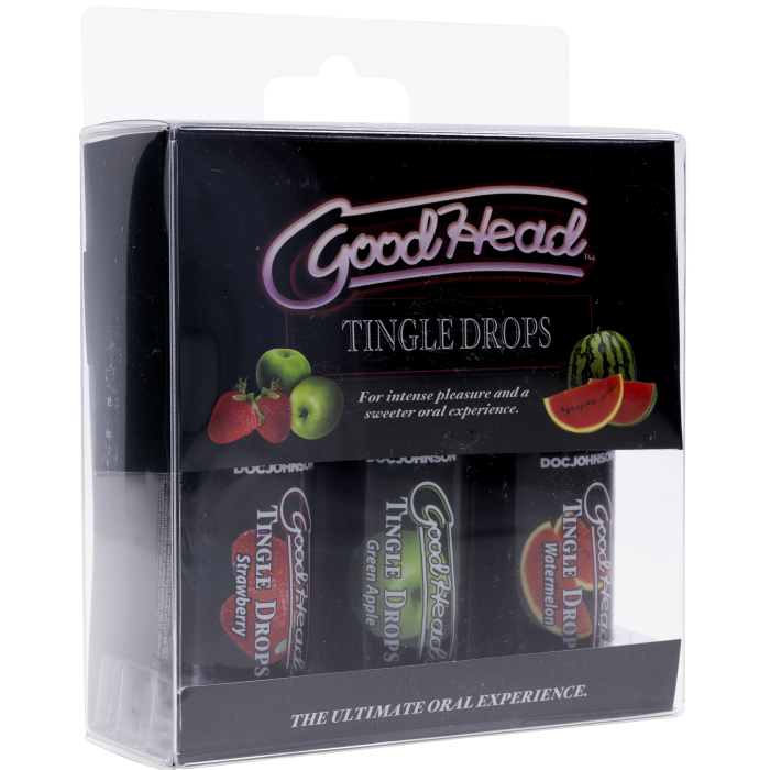 GoodHead - Tingle Drops - Wild Watermelon, Sour Green Apple, Salivating Strawberry - 3 Pack - 1 fl. oz.