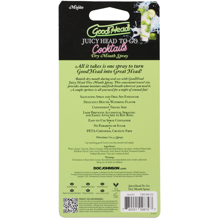 GoodHead - Juicy Head - Cocktails - Dry Mouth Spray To-Go - Mojito - .30 fl. oz.