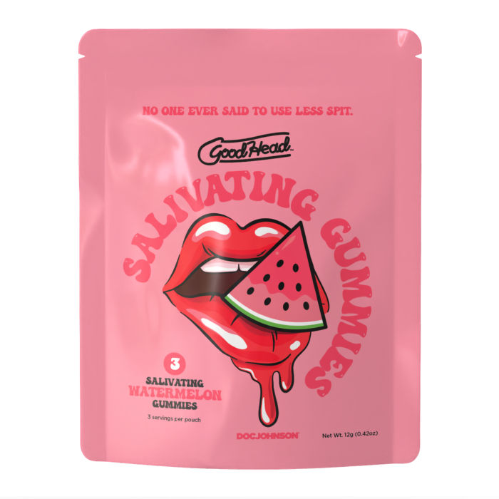 GoodHead - Salivating Gummies - 24 ct display (3 pcs per pouch) 12g - Watermelon
