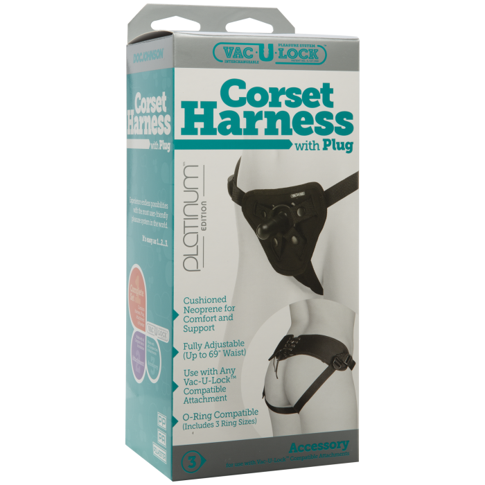 Vac-U-Lock Platinum - Corset Harness - With Plug