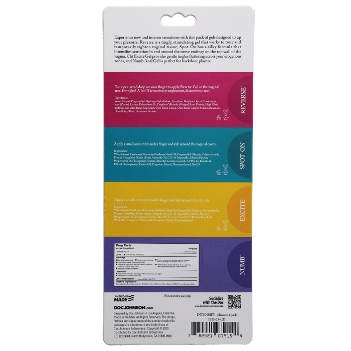 Intimate Enhancements - INTENSIFY Pleasure - 4-Pack