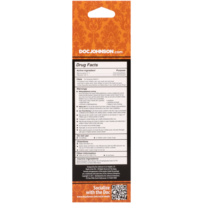 GoodHead - Deep Throat Spray - Cinnamon - 2 fl. oz.