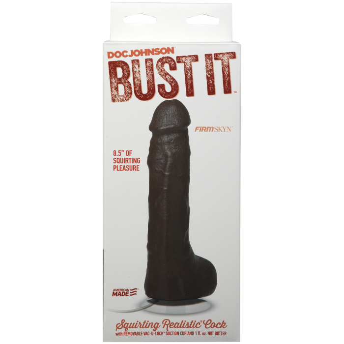 Bust It - Squirting Realistic Cock - With Removable Vac-U-Lock Suction Cup