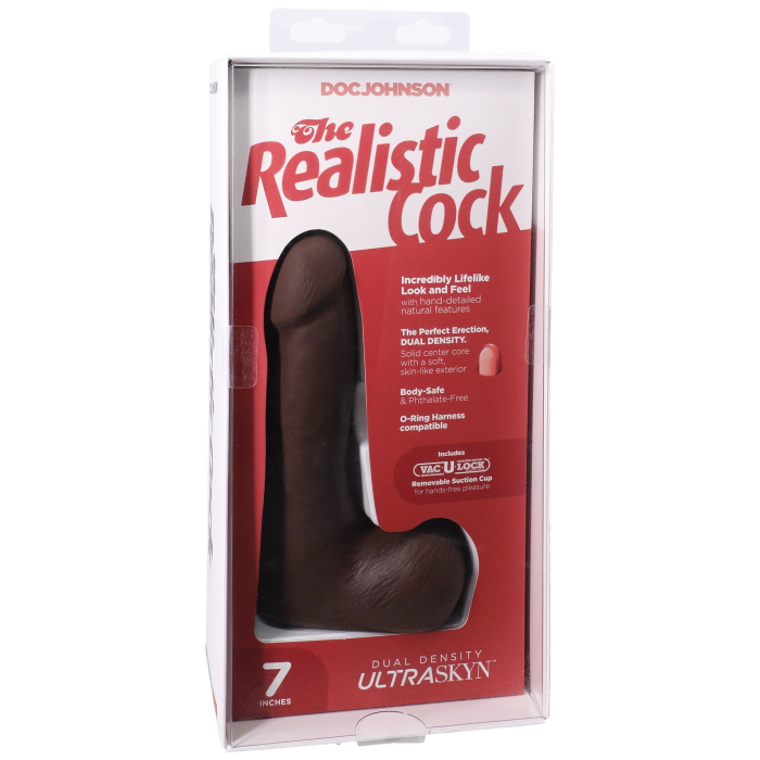 The Realistic Cock - With Removable Vac-U-Lock Suction Cup - ULTRASKYN - 7 Inch (with balls)