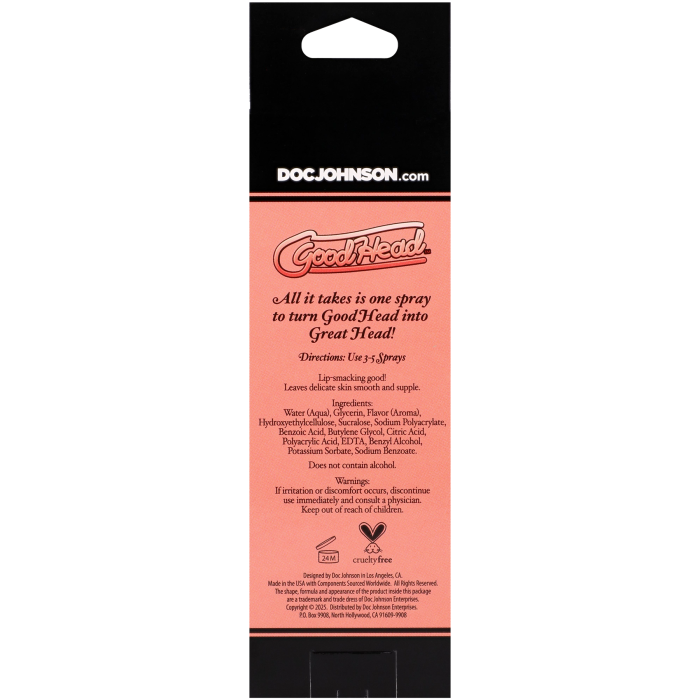 GoodHead - Juicy Head - Cocktails - Dry Mouth Spray - Peach Bellini - 2 fl. oz.