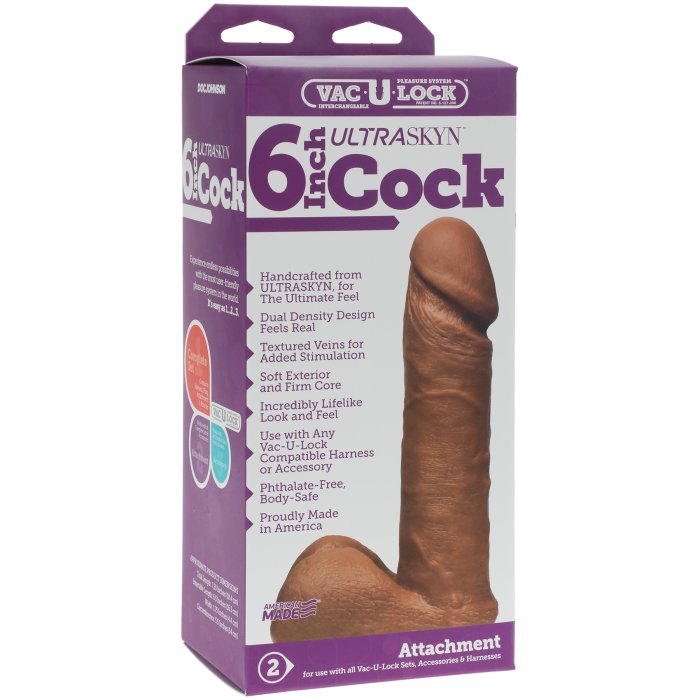 Vac-U-Lock - 6 Inch ULTRASKYN Cock