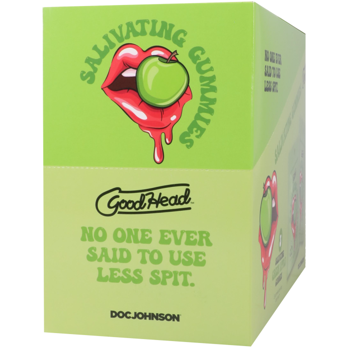 GoodHead - Salivating Gummies - 24 ct display (3 pcs per pouch) 12g - Green Apple
