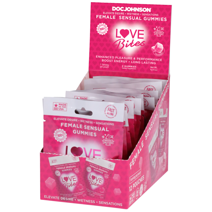 Love Bites - Female Sensual Gummies - 12 Pack Display (2 per pack)