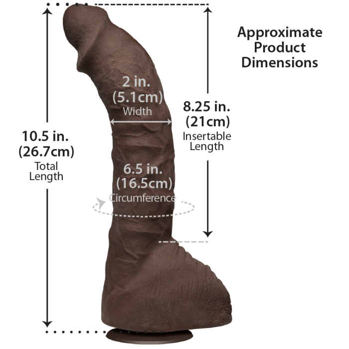 Signature Cocks - Prince Yahshua - 10.5 Inch ULTRASKYN Cock with Removable Vac-U-Lock Suction Cup