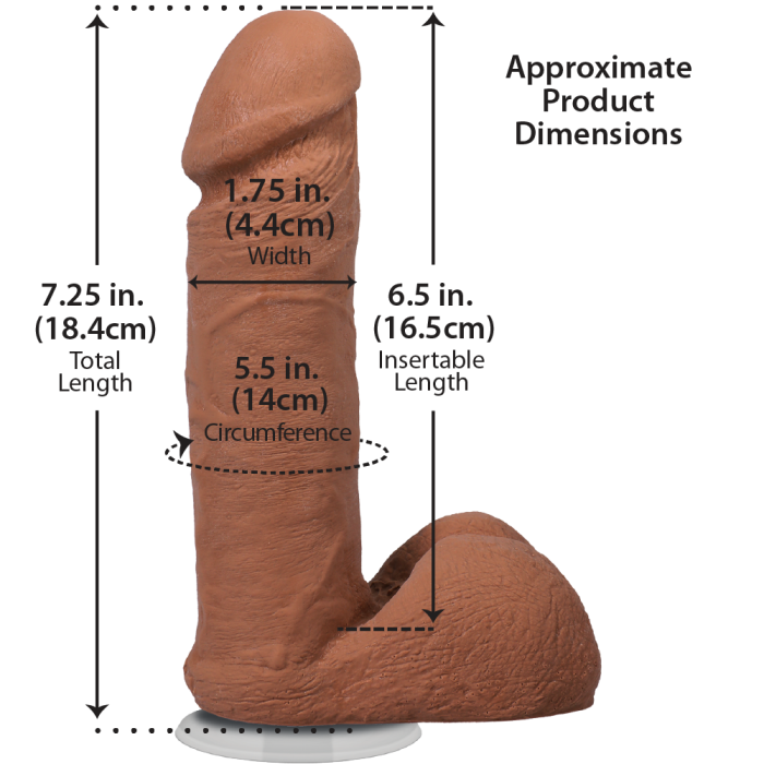 The Realistic Cock - With Removable Vac-U-Lock Suction Cup - ULTRASKYN - 6 Inch (with balls)