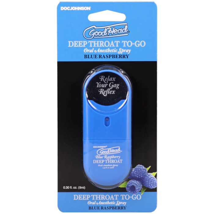 GoodHead - Deep Throat Spray To-Go - Blue Raspberry - .30 fl. oz.